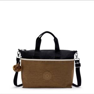 Kipling Black and Brown Shoulder Bag, Elida Shoulder Bag